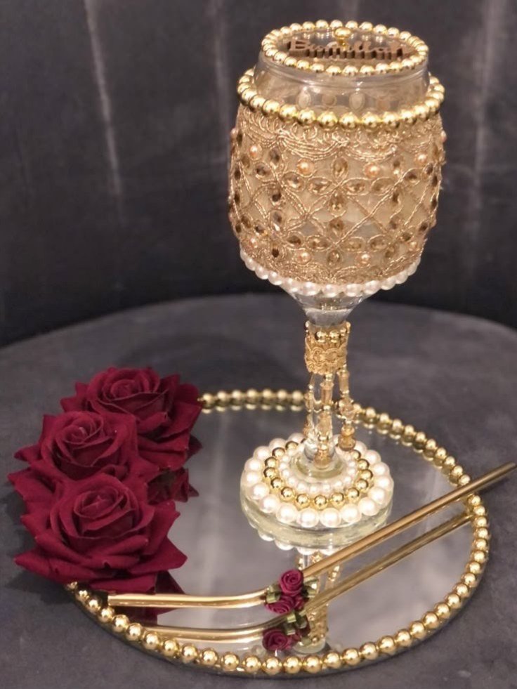 Pearl & Gold Nikkah Glass