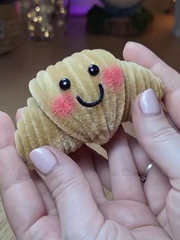 Smiley Croissant Charm